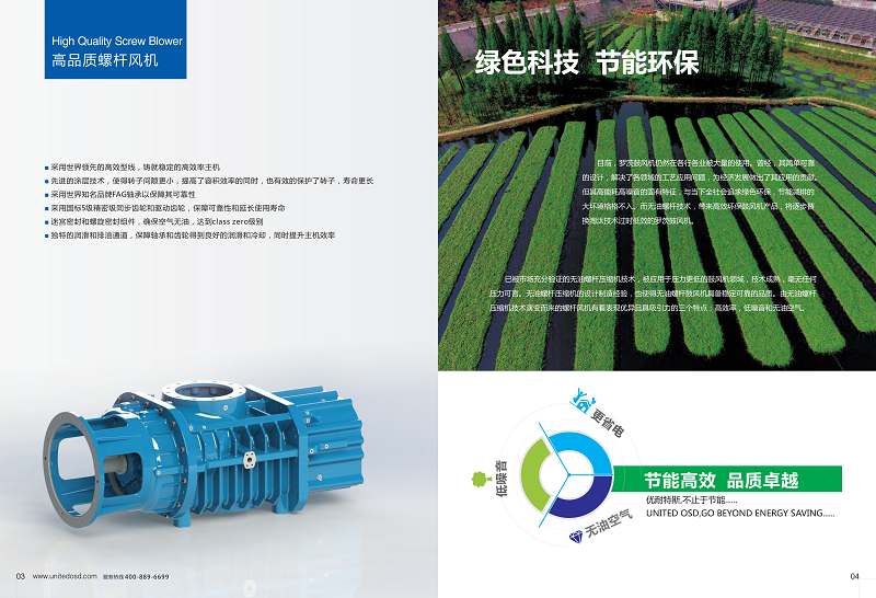 UBS無(wú)油螺桿鼓風(fēng)機(jī)1804A